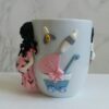 Elegante Keramiktasse mit Kunstmotiv schwangerer Frau