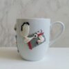 Elegante Keramiktasse mit Kunstmotiv schwangerer Frau