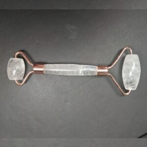 Gesichtsmassage-Roller mit hochwertigem Naturkristallquarz – Zur Reduzierung feiner Linien