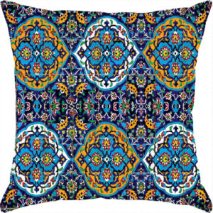 Bodenkissen – Für gemütliches Flair in jedem Raum, mit Blumenmuster in Marineblau