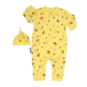 Ganzkörper-Baby-Overall mit Mütze – Einfacher Windelzugang & ganztägiger Komfort