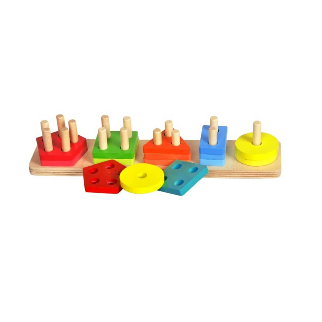 Geometrische Formen Puzzle-Spielzeug – Pädagogisches Spiel nach Montessori-Prinzipien
