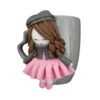 Geschenkfähige handgemachte Tasse mit künstlerischem Motiv eines kleinen Mädchens