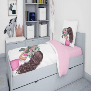 Mädchen-Themen-Bettwäsche-Set für Kinder – 5 Teile