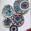 Handcrafted-Decorative-Pottery-Plate-Set-–-Traditional-Artistic-Home-Accent