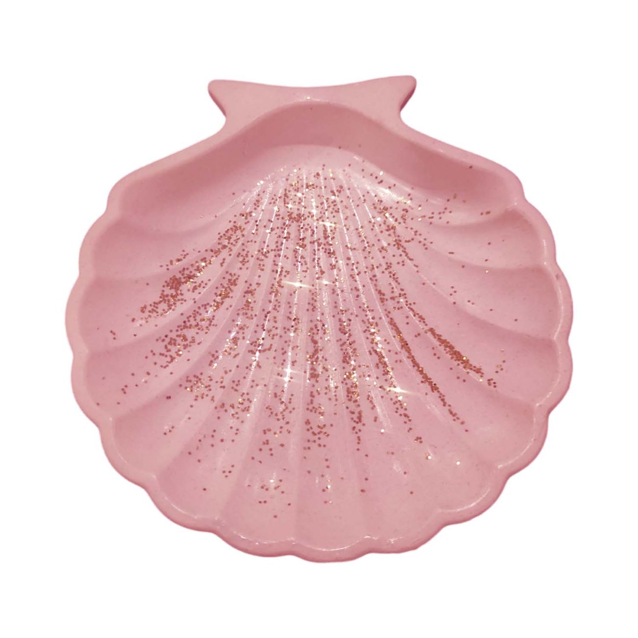 Handgefertigte Schmuckschalen in Muschelform mit Glitzereffekt – 3-teiliges Set