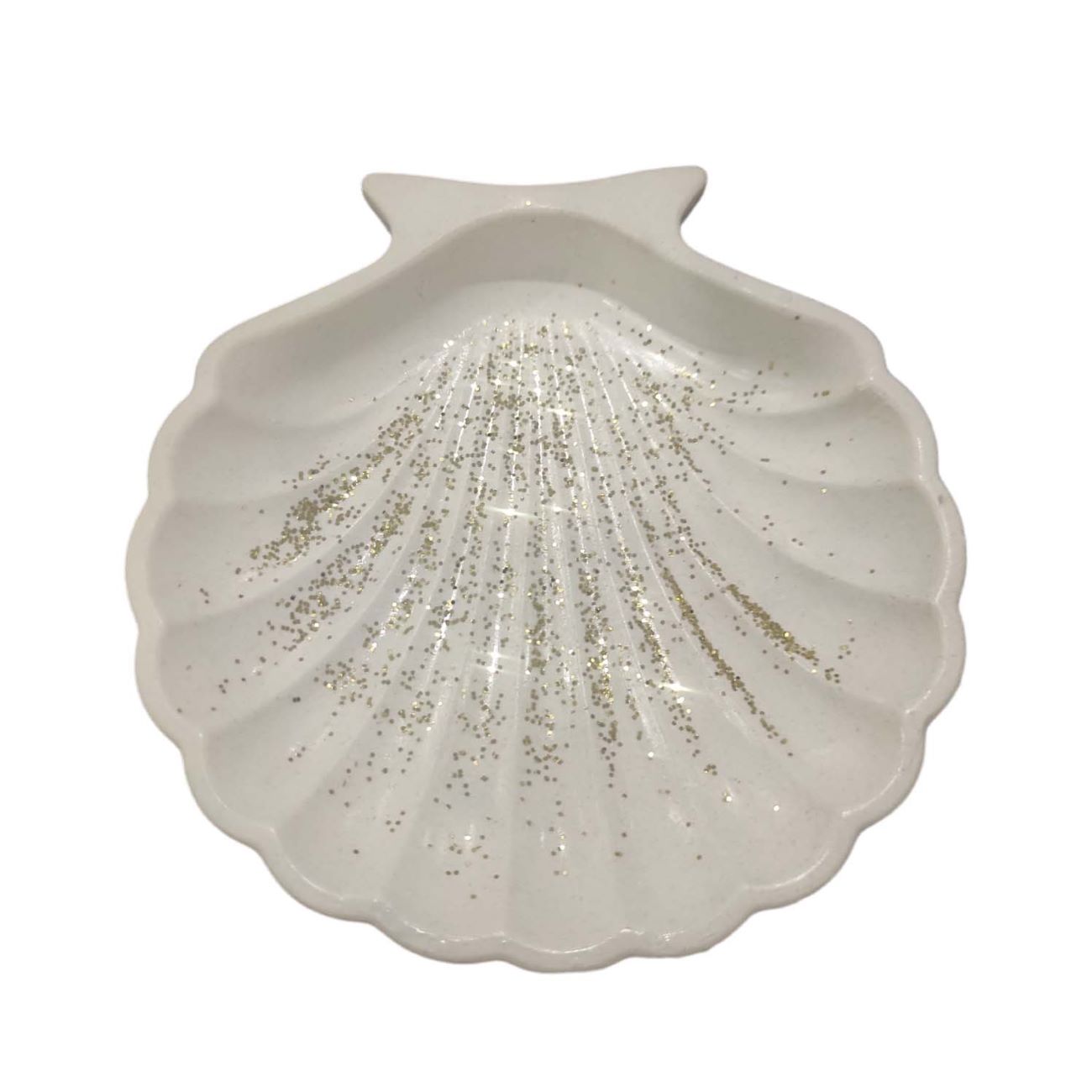 Handgefertigte Schmuckschalen in Muschelform mit Glitzereffekt – 3-teiliges Set