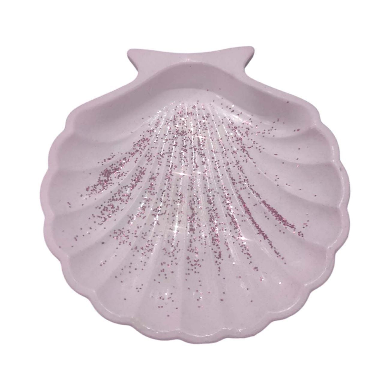 Handgefertigte Schmuckschalen in Muschelform mit Glitzereffekt – 3-teiliges Set