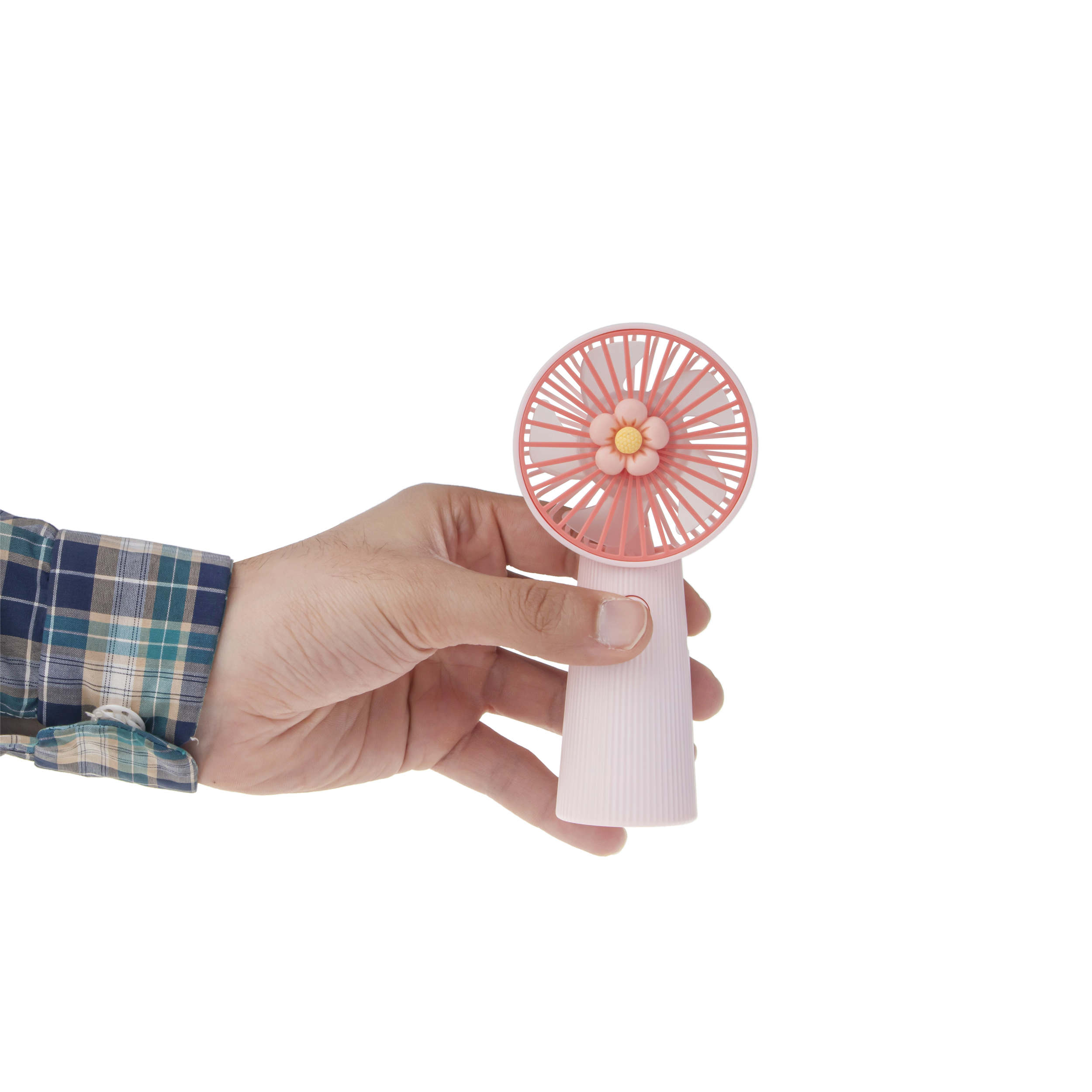 Handventilator mit ABS-Gehäuse und 5 Kunststoffflügeln – Perfekt zur Abkühlung im Sommer unterwegs