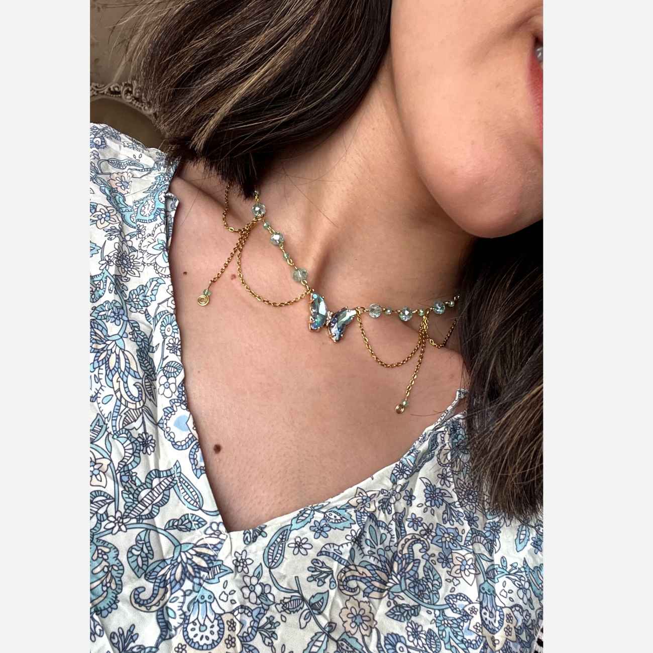 Handgefertigte Schmetterlings-Choker – Eleganter Schmuck für jeden Anlass