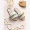 Handgefertigte Makramee-Sandalen-Hausschuhe mit Kamillenblüten-Design