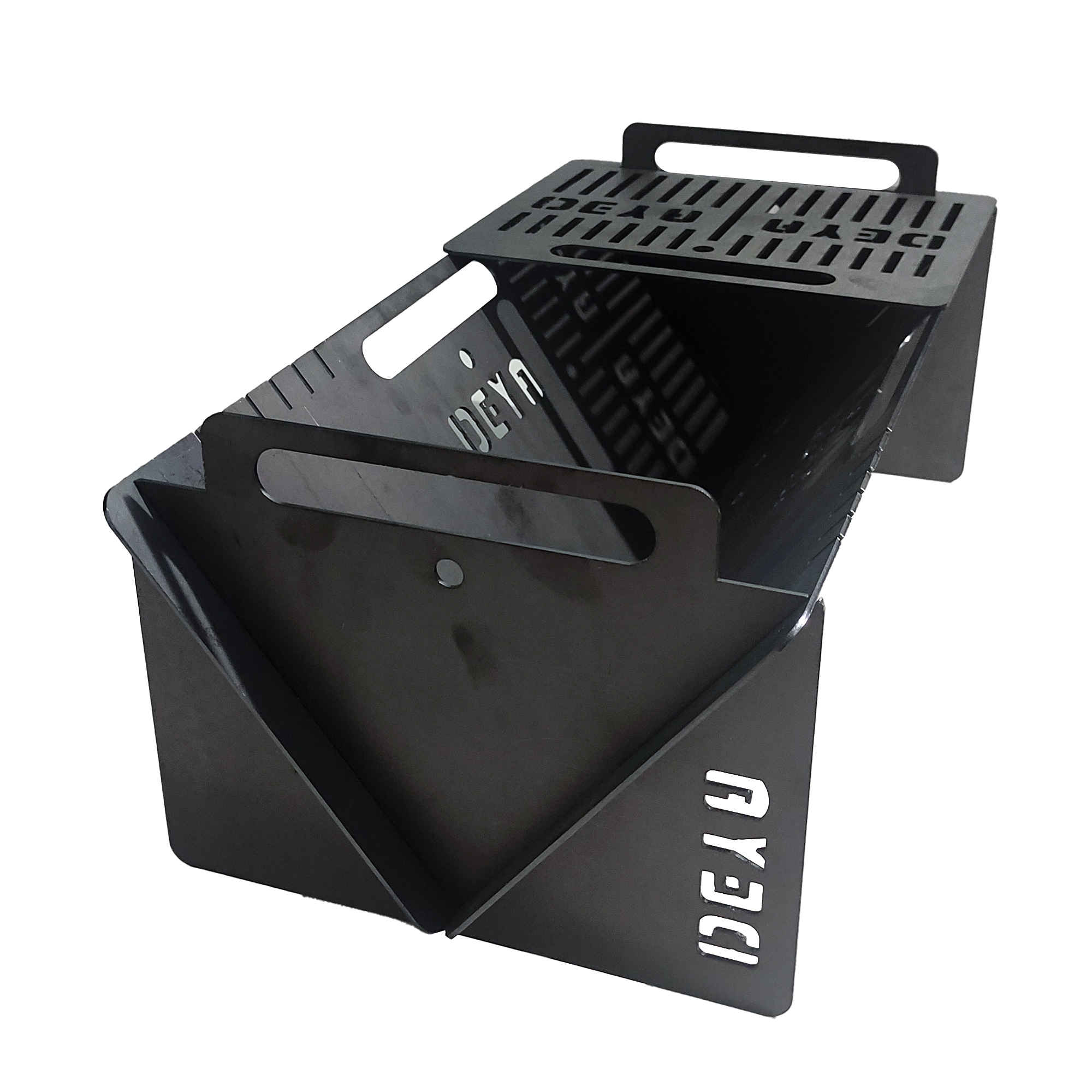 Eiserner persischer Mangal – Tragbar & robust, geeignet für Outdoor-BBQ in Schwarz