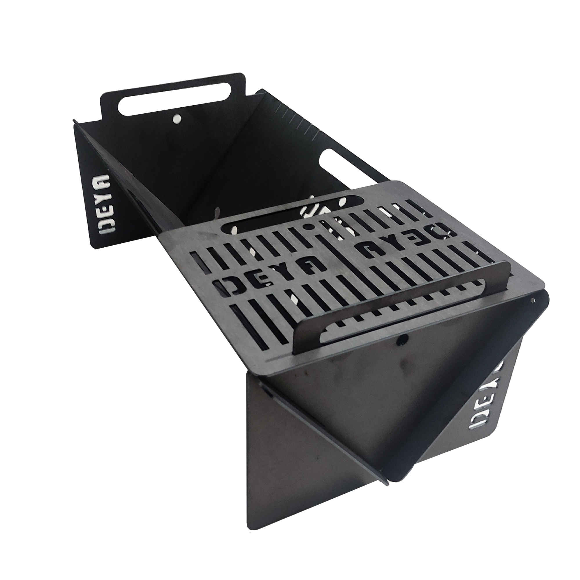 Eiserner persischer Mangal – Tragbar & robust, geeignet für Outdoor-BBQ in Schwarz