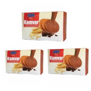 Kamvar Diätkeks mit verarbeiteter Kleie und Schokoladenüberzug – 200 g (3er-Pack)