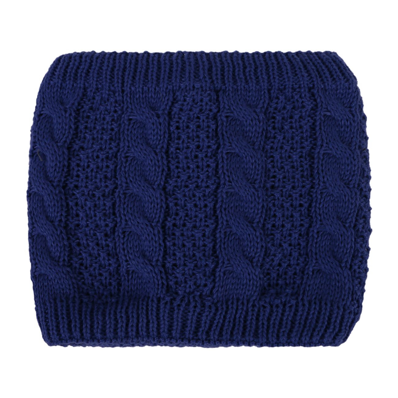 Gestrickter Ringhalsschal mit Fleece-Futter und Spiral-Muster