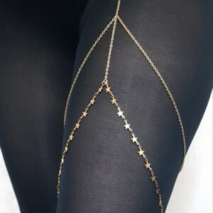Geschichtete Stern-Oberschenkelkette – Einzigartiger Stern-Schmuck für die Beine