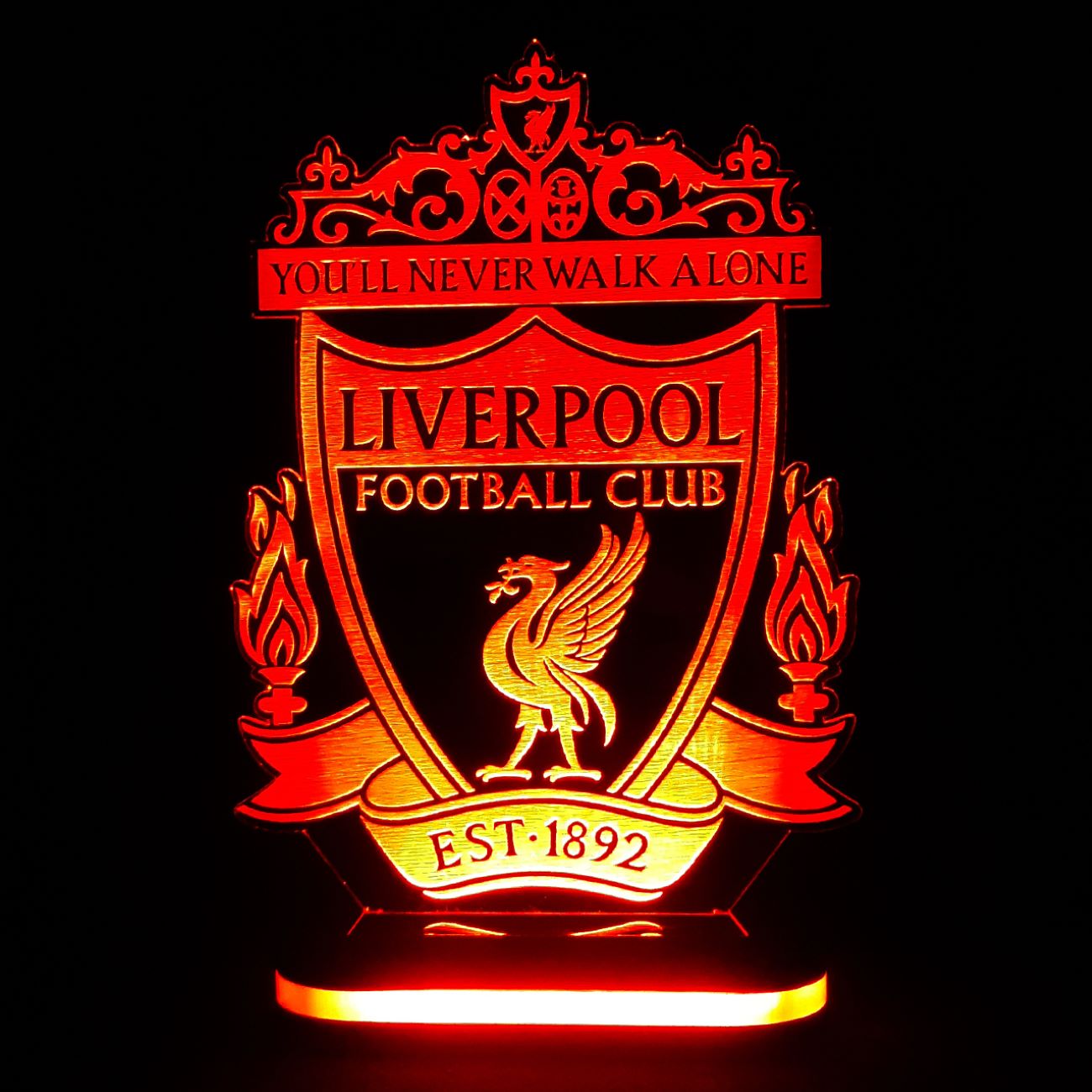 Nachtlicht mit Liverpool-Teamlogo-Design
