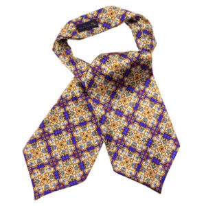 Ascot-Krawatte | Halstuch mit elegantem geometrischem Muster für formelle und legere Outfits