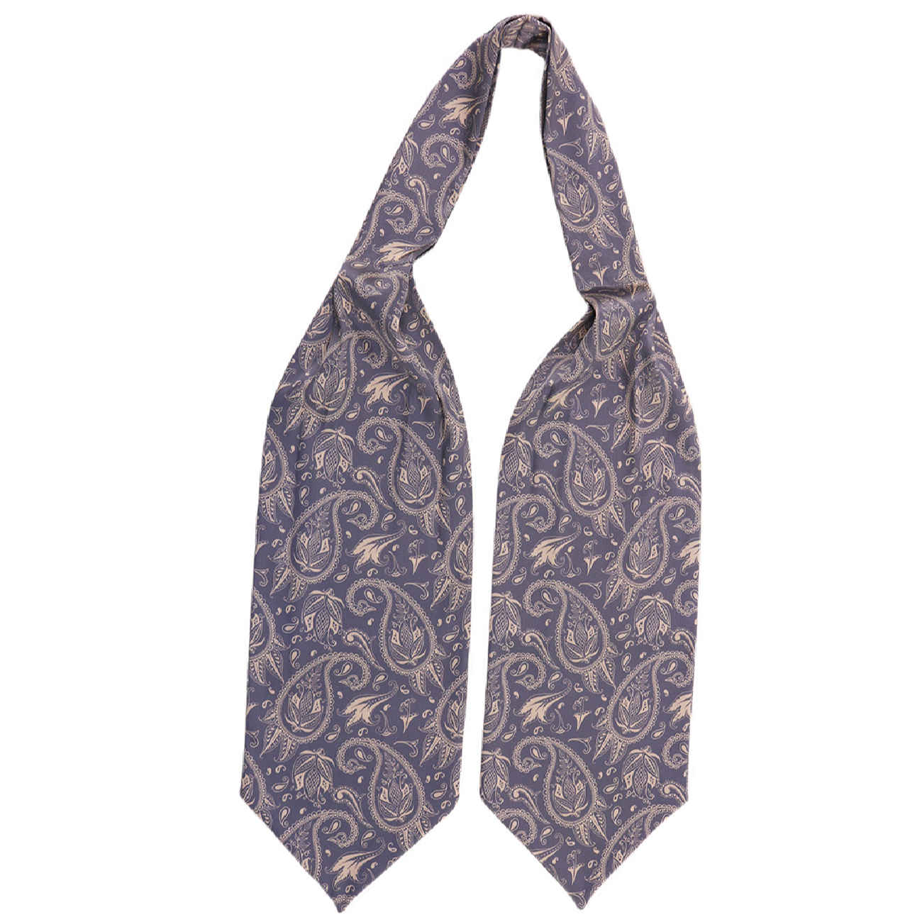 Herren-Ascot-Krawatte – Perfekt für Hochzeiten mit lila Paisley-Muster