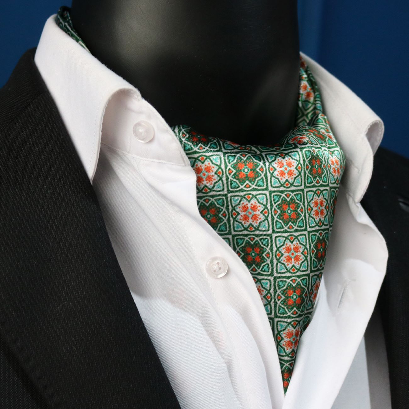 Vintage Karo-Halstuch für Herren | Klassische Ascot-Krawatte für einen eleganten Stil