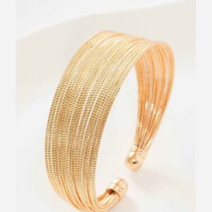 Minimalistisches Manschettenarmband für Damen, verstellbar & elegant – Mehrreihig