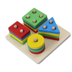 Montessori Bildungs-Spielzeug mit geometrischen Formen – Für Zuhause oder Klassenzimmer geeignet