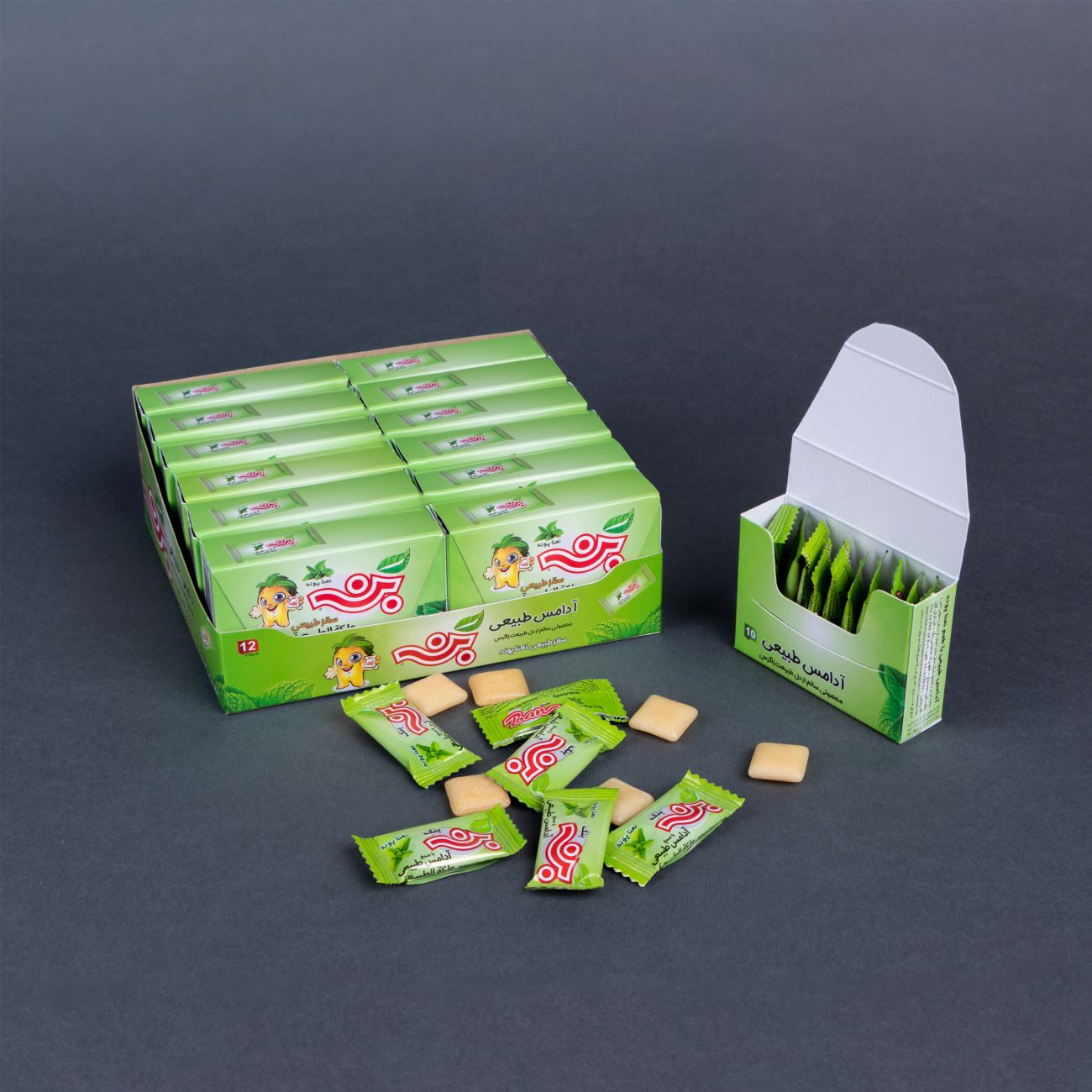 Natürlicher Kaugummi mit Poleiminz-Geschmack – 12er-Packung