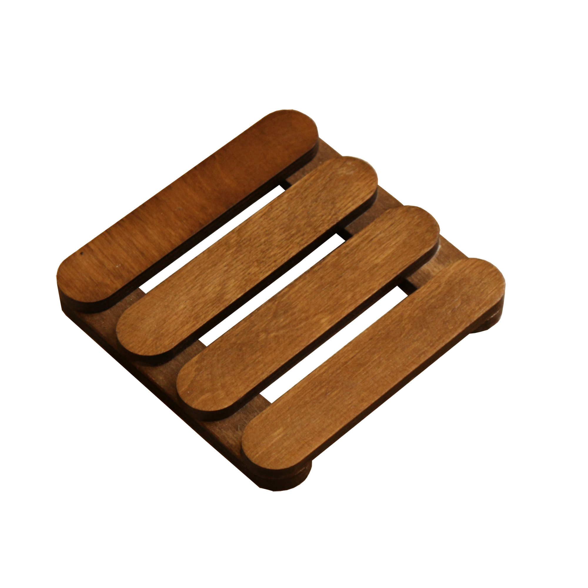 Paletten-inspirierter Getränkuntersetzer – Geeignet für Couchtische (6er-Pack)