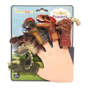 Plastik Dinosaurier Fingerpuppen – Set mit 5, geeignet für Lernen durch Spielen