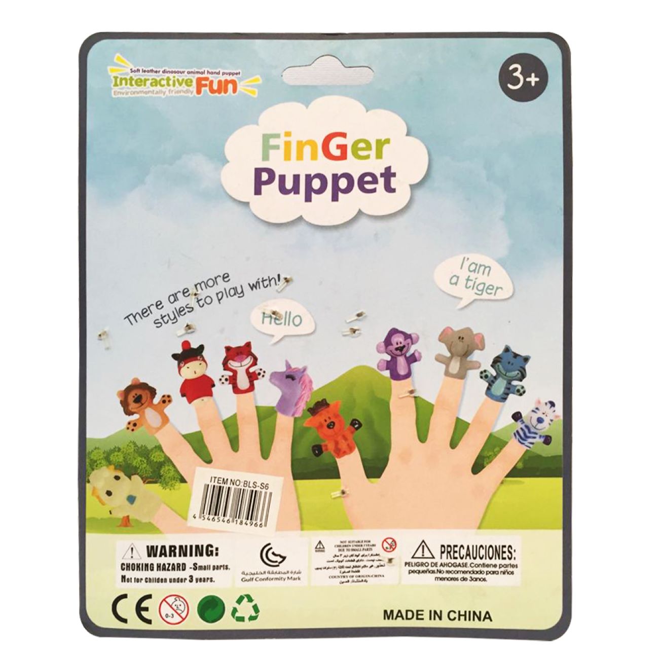 Plastik Dinosaurier Fingerpuppen – Set mit 5, geeignet für Lernen durch Spielen