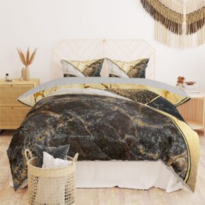 Premium Doppelbett-Bettwäsche-Kollektion im Marmor-Design – 6-teiliges Set