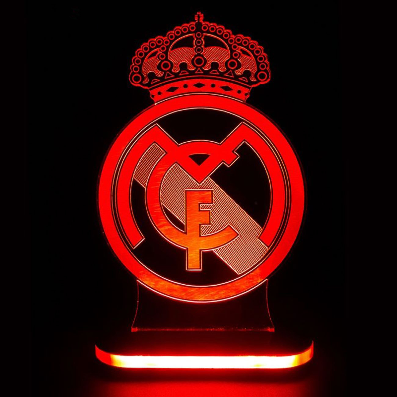 Nachtlicht mit Real-Madrid-Teamlogo-Design
