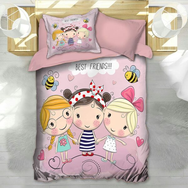 Single-Bedding-Set-for-Kids-–-4-Pieces-Little-Girl-Theme