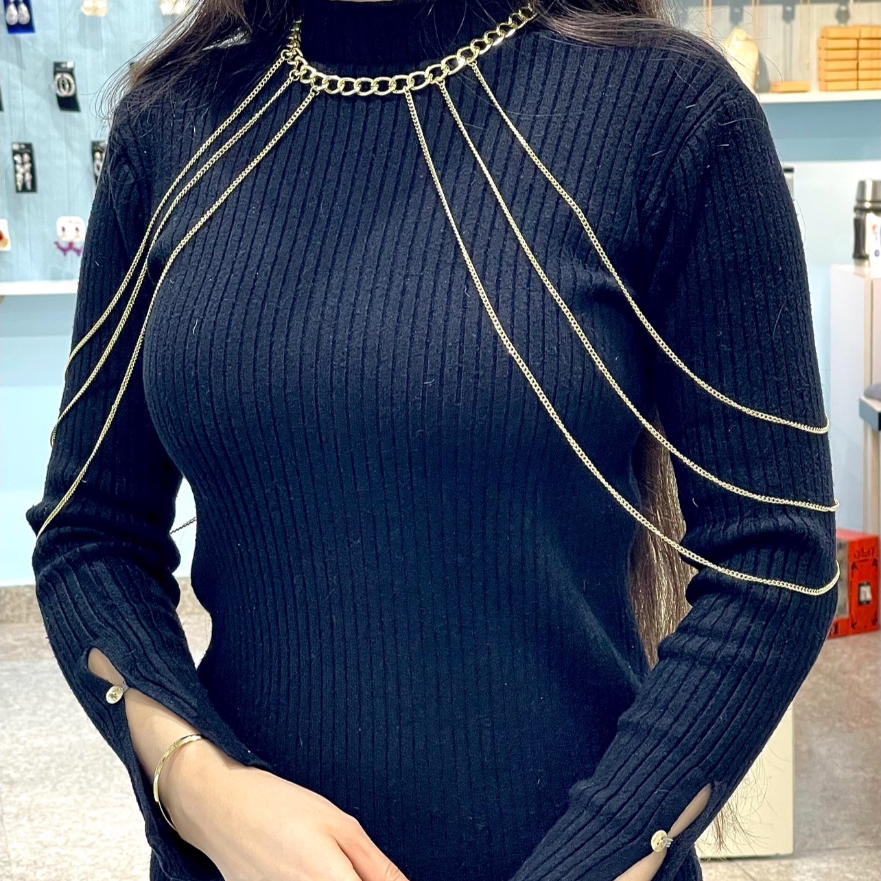 Oberkörper- und Schulter-Körperkette – Für Sommerlooks und Strandmode geeignet