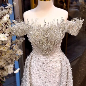 Damen Kristall Abendkleid – Glamourös & Elegant