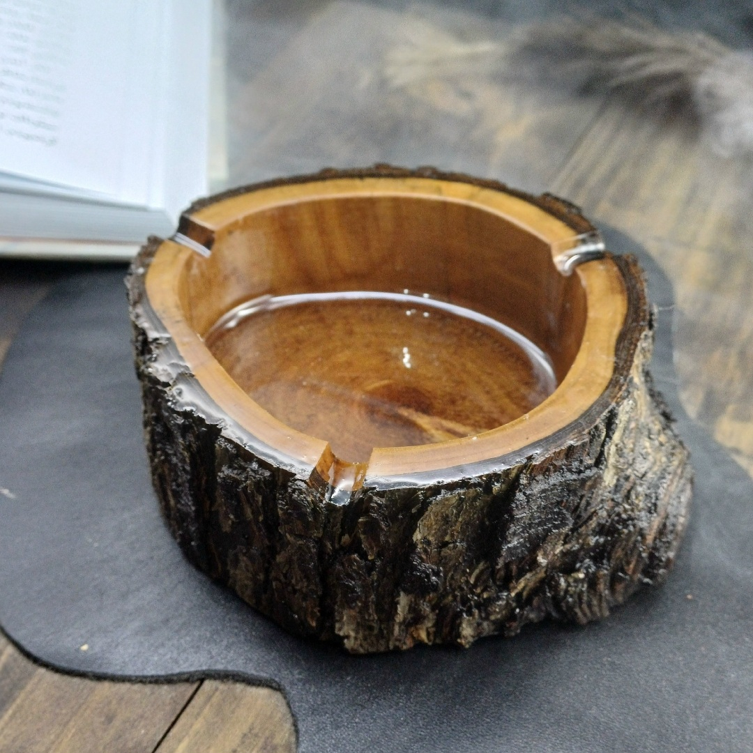 Holzscheiben-Aschenbecher – Für Raucher mit rustikalem Stil