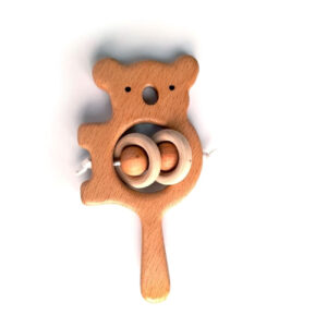 Koala Holz-Rassel – Perfektes Geschenk zur Babyparty oder Geburt