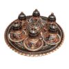 16-teiliges Kupfer-Samowar-Set mit Mina-Kari-Emaille-Design