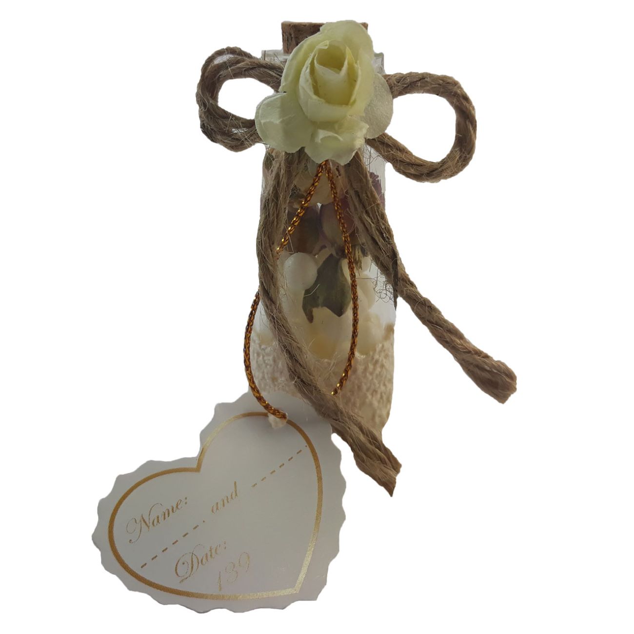 20 Stück Hochzeitsgeschenke mit Noghl (Süßigkeit) und getrockneten Blumen