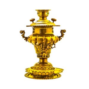 3-teiliges Messing-Kohle-Samowar-Set, Pichi-Modell
