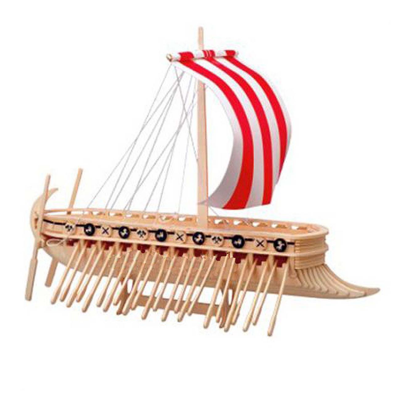 3D Holzpuzzle – Piratenschiff, Geeignet für Kinder & Erwachsene