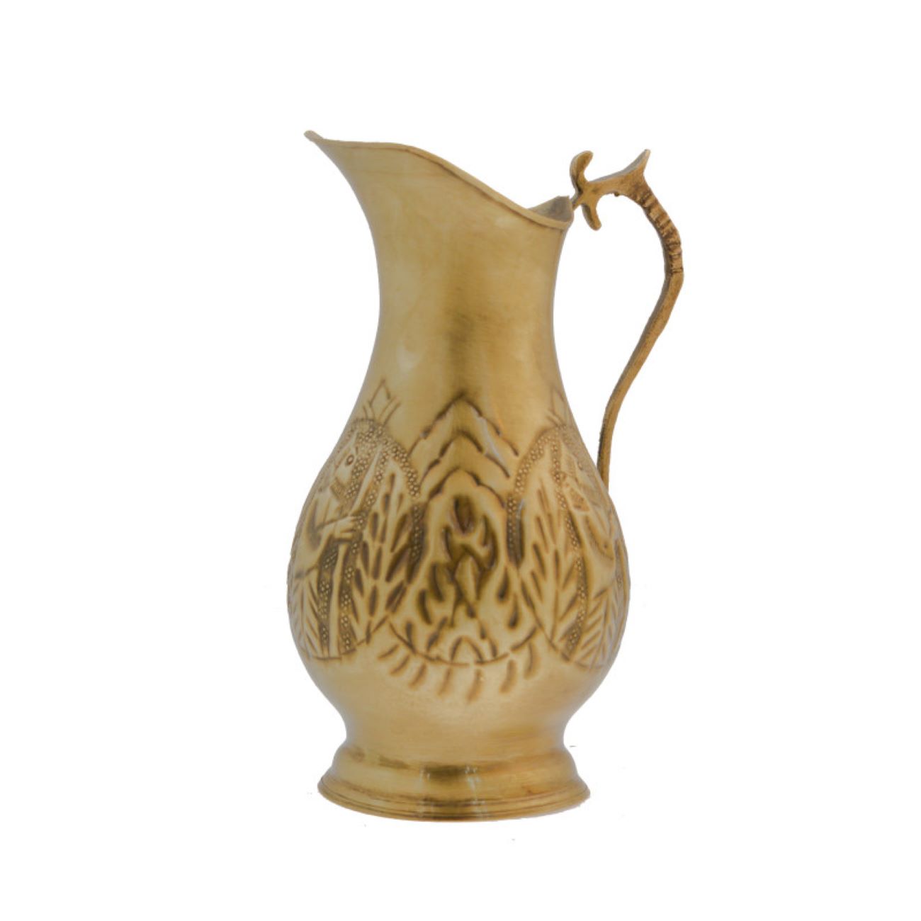 6-teiliges Messing-Kohle-Samowar-Set, Ghalamkari-Gravur