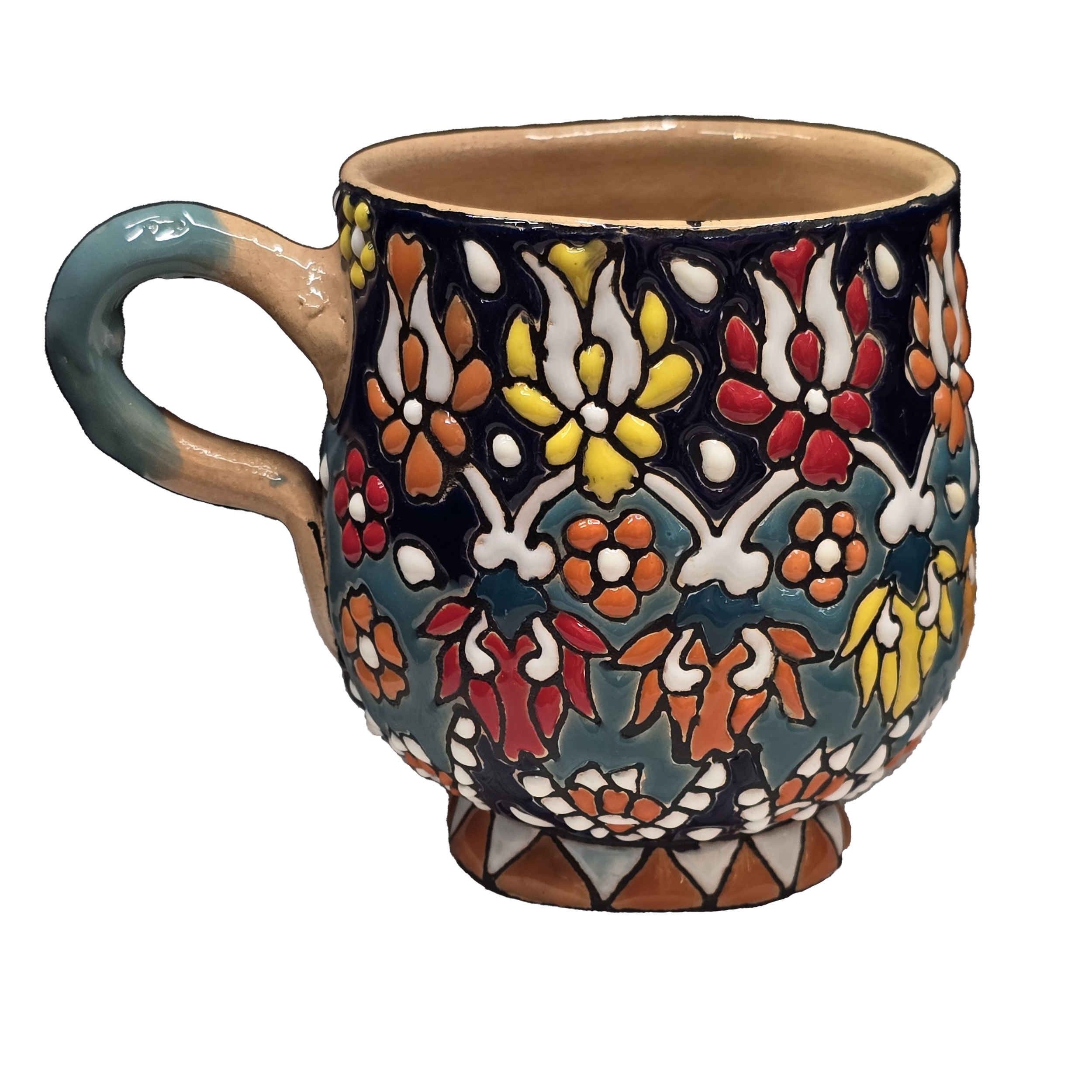 Handgefertigte Kaffeetasse – Emaille-beschichtete Keramik, ideal für heiße und kalte Getränke