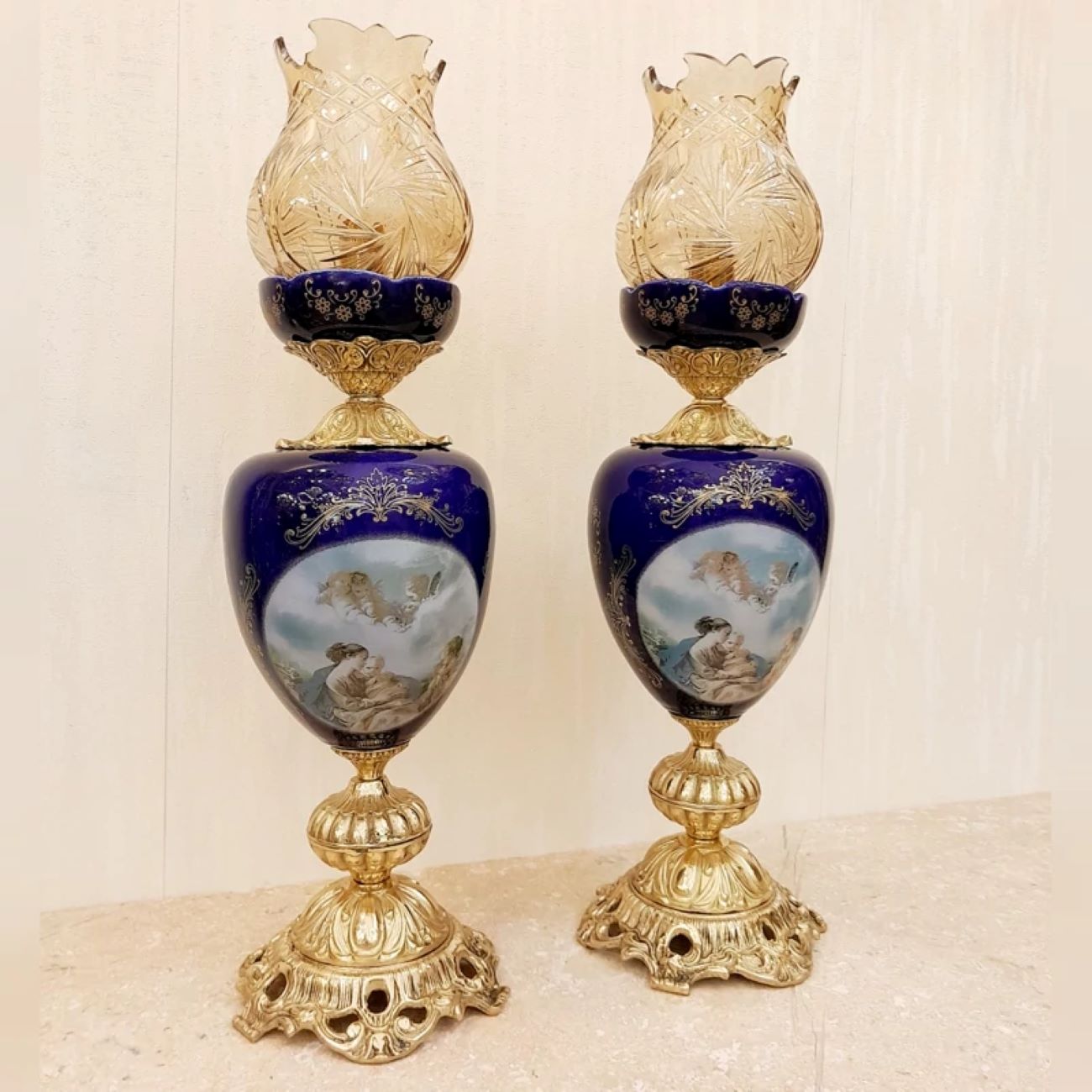 Messing-Kerzenhalter kombiniert mit Keramik – Einzigartig & auffällig