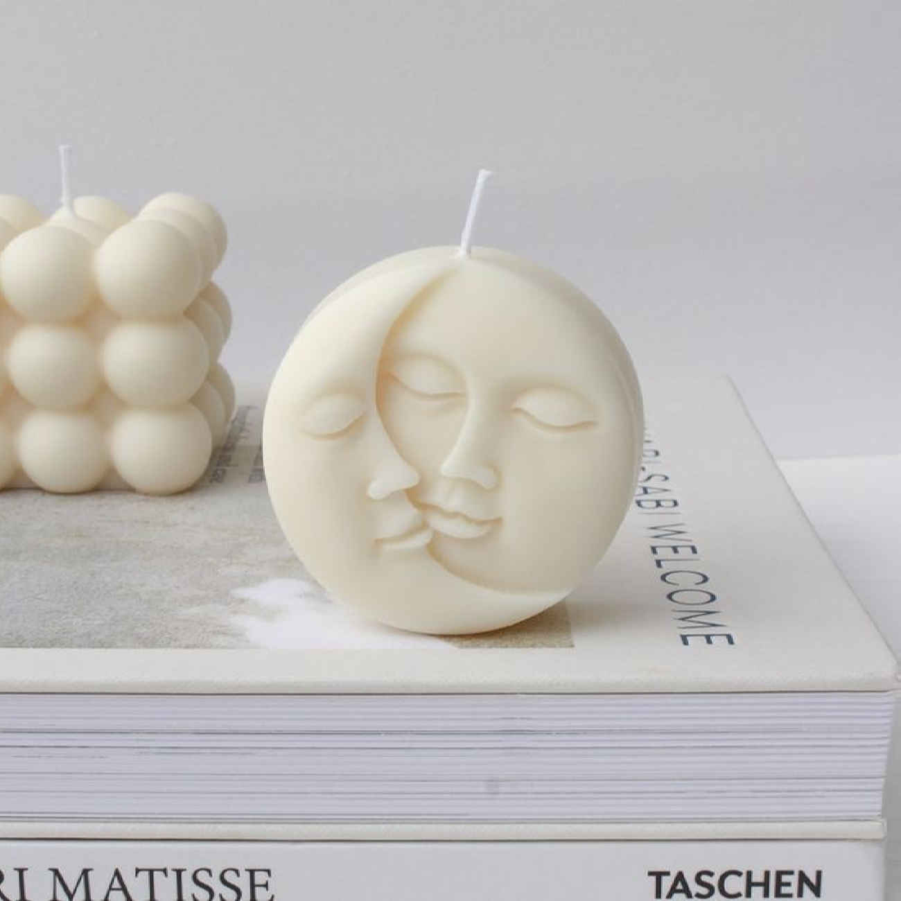 Kerzenform mit Mond- und Sonnendesign für professionelle Kerzenherstellung zu Hause