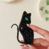 Charmante Perlen-Katzenbrosche – niedlich und farbenfroh