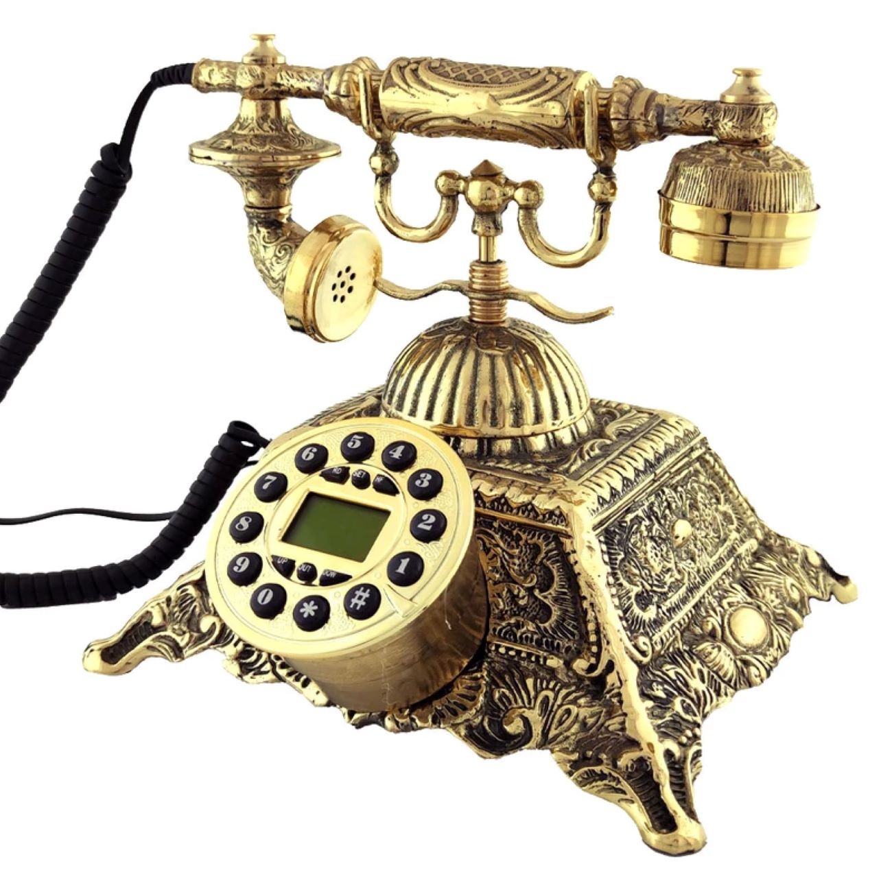 Klassisches Messingtelefon: Zeitlose Schönheit für Ihr Zuhause