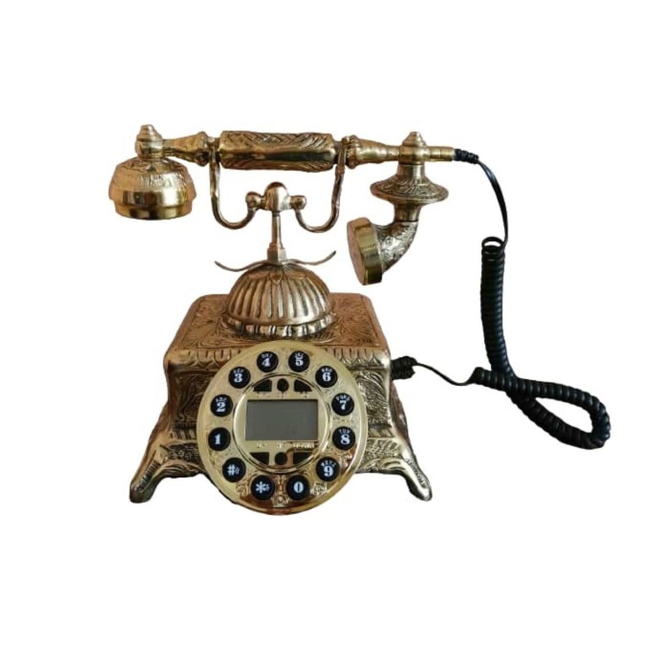 Klassisches Vintage-Messingtelefon – Zeitlose Eleganz für Ihre Dekoration