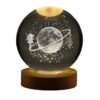 Kristall-Globus-Tischlampe, Mond- und Mädchen-Design-Modell