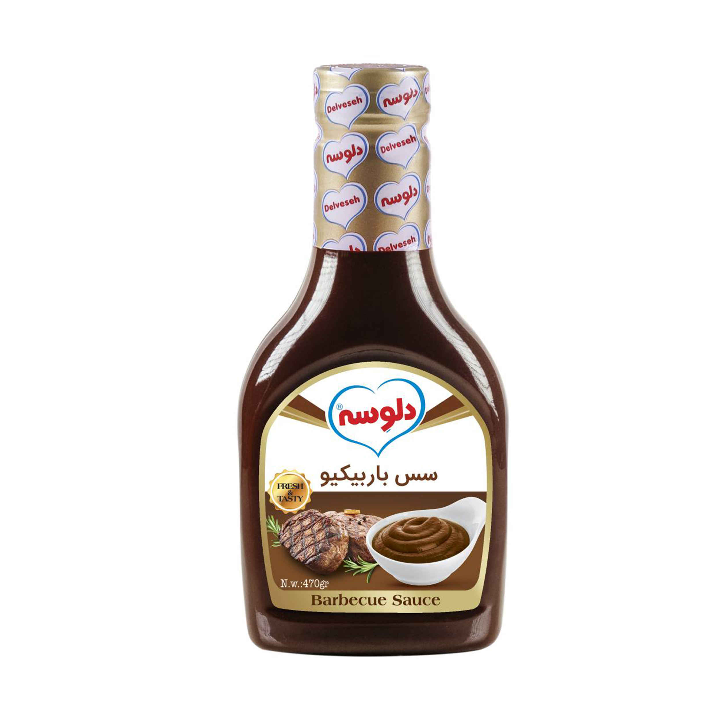 Delveseh Barbecue-Sauce – Würzige Sauce für Grillgerichte & Sandwiches, 470 g (3x)